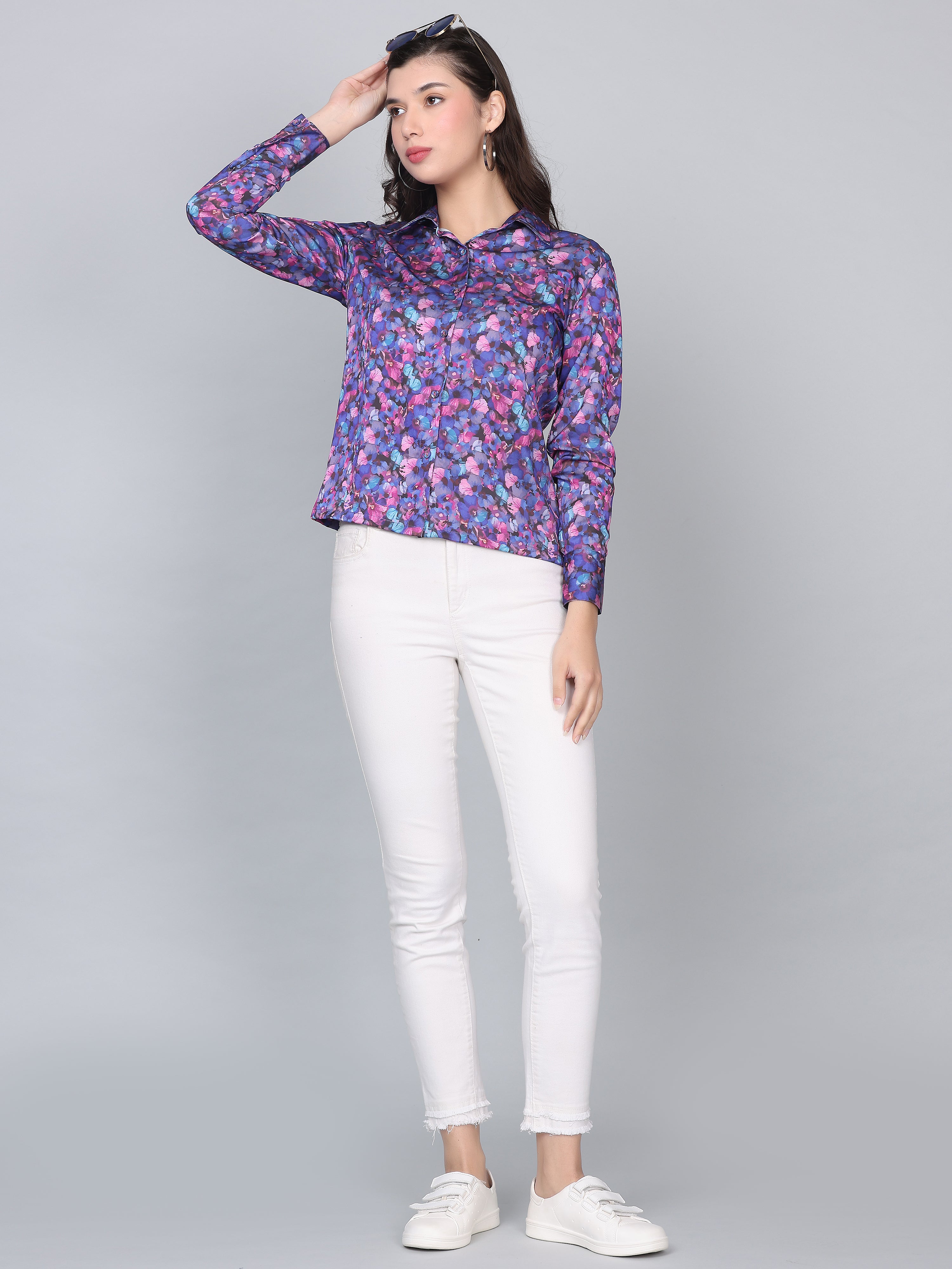 Alexis Purple Floral Print Shirt