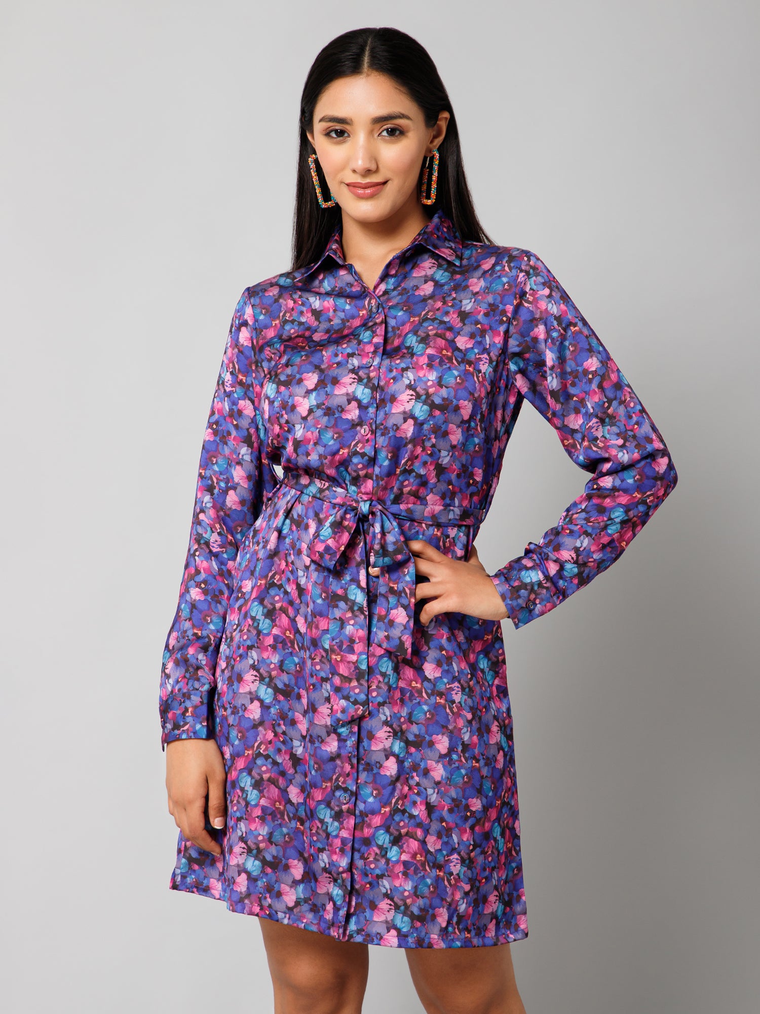 Innika Multicolor Straight Fit Shirt Dress