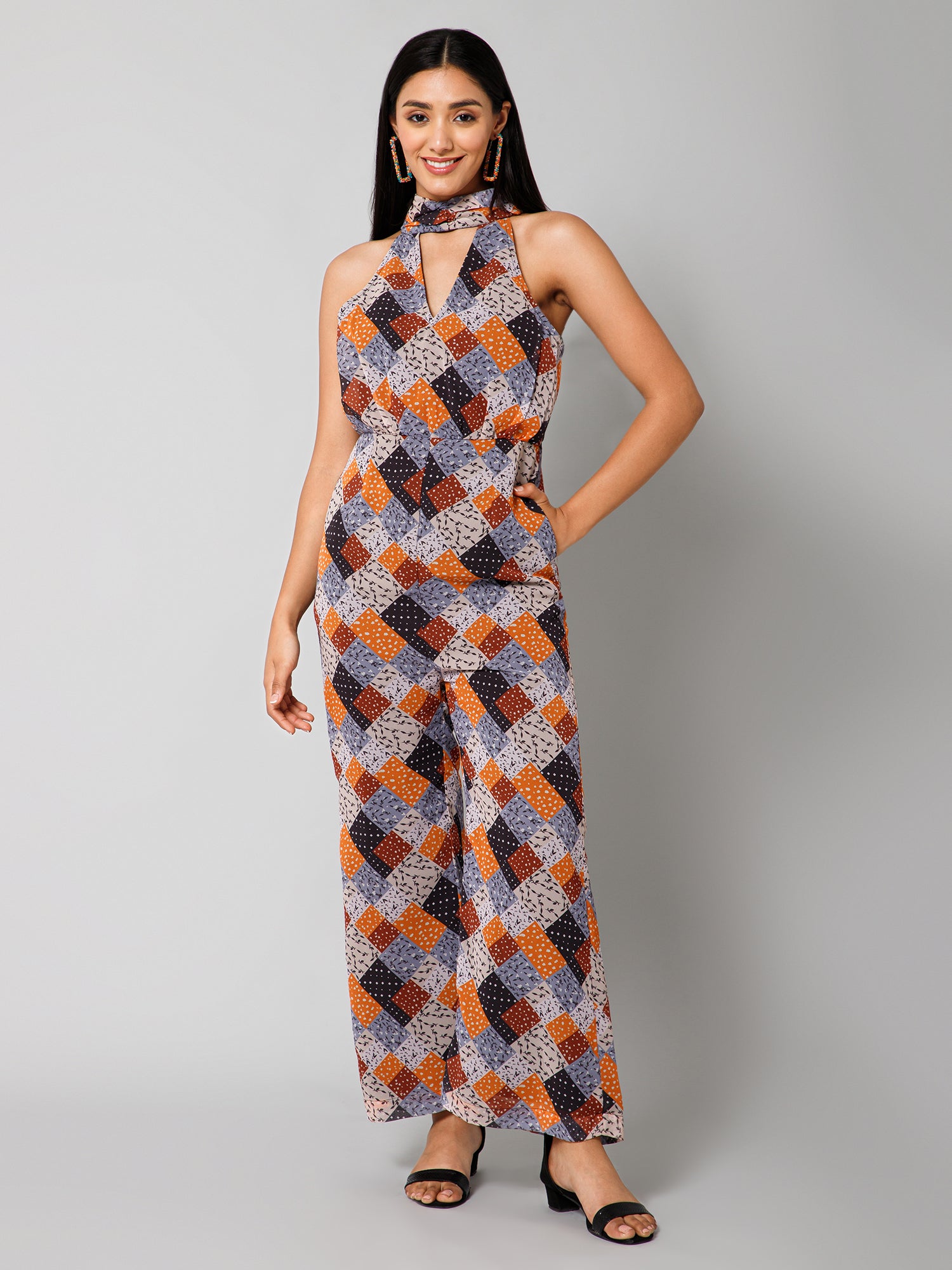 Jumpsuit in Patch Print