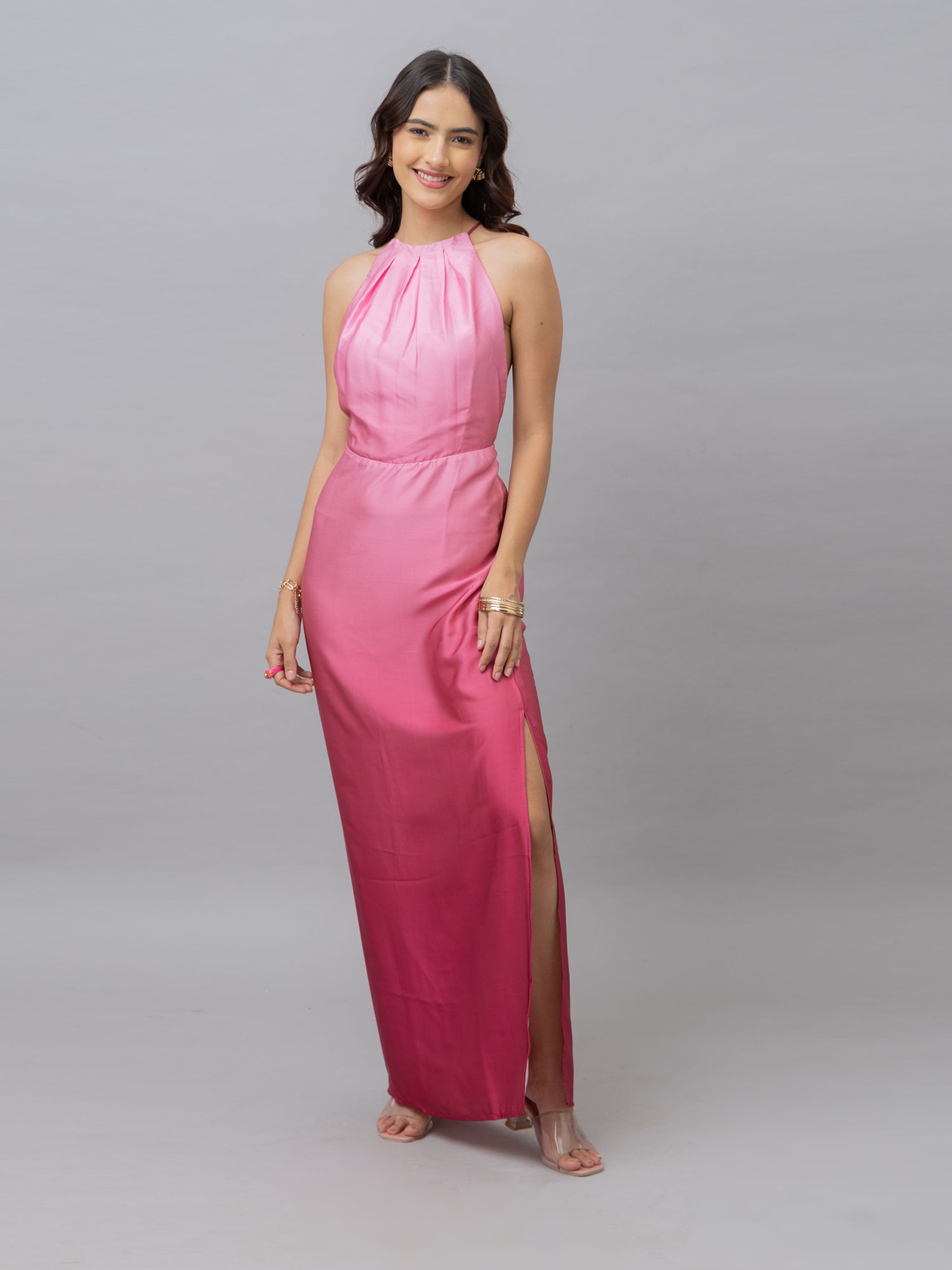 Eleanor Pink Ombre Maxi Dress