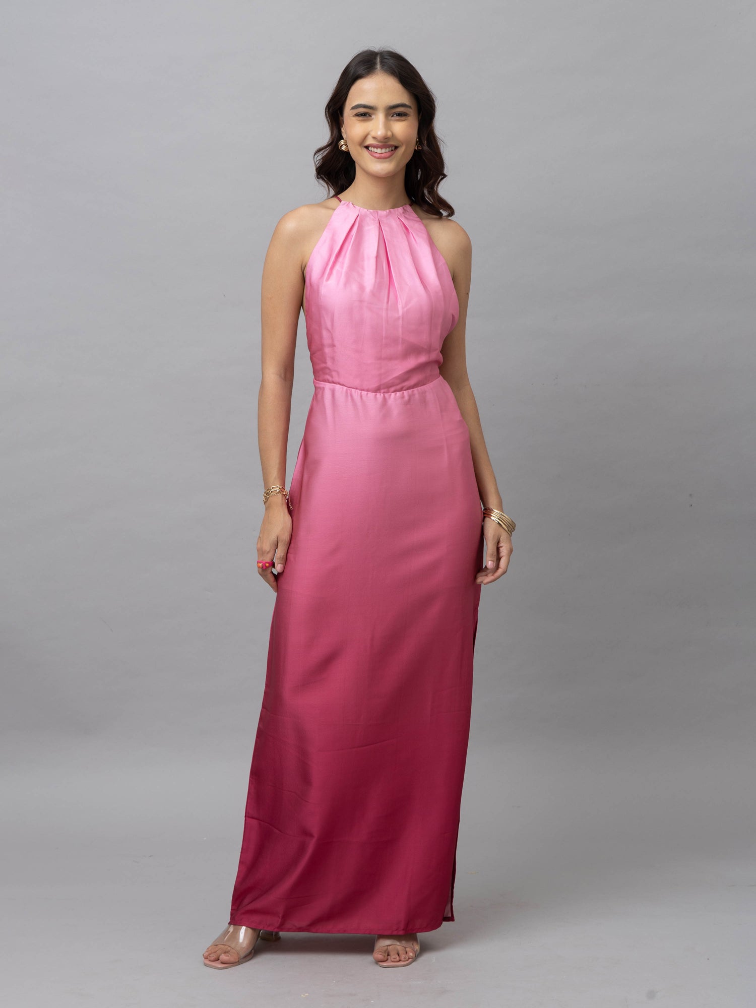 Eleanor Pink Ombre Maxi Dress