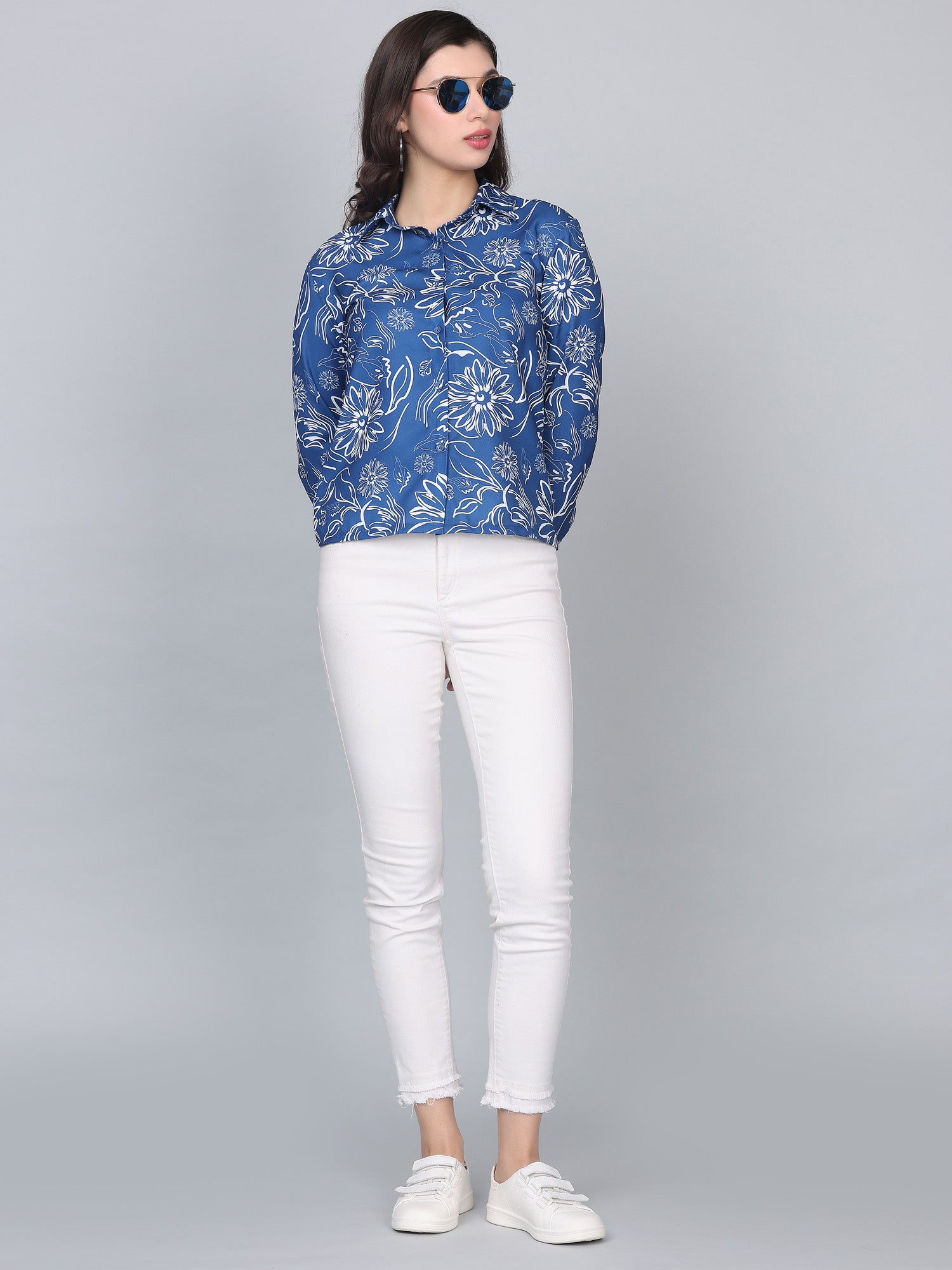 Alexis Blue Floral Print Shirt